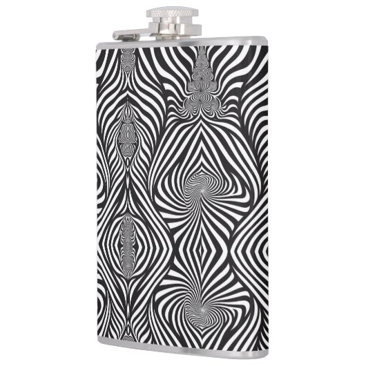 Zebra Abstracte B&W Sherpa Blanket Heupfles (Links)