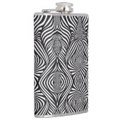 Zebra Abstracte B&W Sherpa Blanket Heupfles (Rechts)