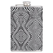 Zebra Abstracte B&W Sherpa Blanket Heupfles (Voorkant)