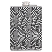 Zebra Abstracte B&W Sherpa Blanket Heupfles (Achterkant)