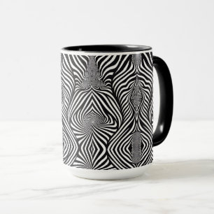 Zebra Abstracte B&W Sherpa Blanket Mok