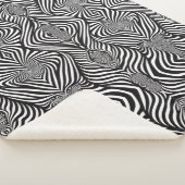 Zebra Abstracte B&W Sherpa Blanket Sherpa Deken (3/4)