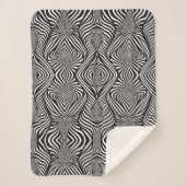 Zebra Abstracte B&W Sherpa Blanket Sherpa Deken (Voorkant)