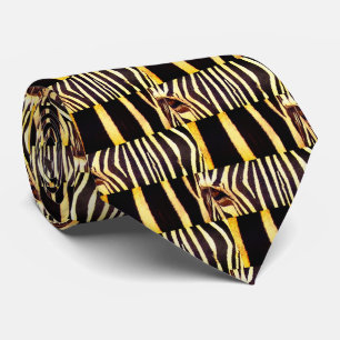 Zebra Abstracte Print Tendy Stropdas