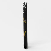 Zebra Abstracte Rozen Rood Zwart Wit Goud Case-Mate iPhone Case (Achterkant/links)