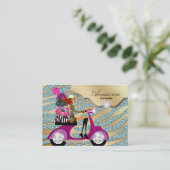 Zebra Accessoires Paars sierjuwelen Gold Blauwgroe Visitekaartje (Staand voorkant)