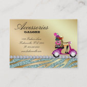 Zebra Accessoires Paars sierjuwelen Gold Blauwgroe Visitekaartje (Achterkant)