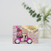 Zebra Accessoires Paarse juwelen goudroze pink Visitekaartje (Staand voorkant)