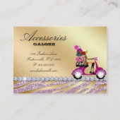 Zebra Accessoires Passen juwelen roze goudsparkle Visitekaartje (Achterkant)