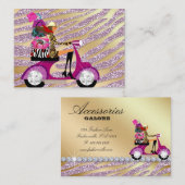 Zebra Accessoires Passen juwelen roze goudsparkle Visitekaartje (Voorkant / Achterkant)