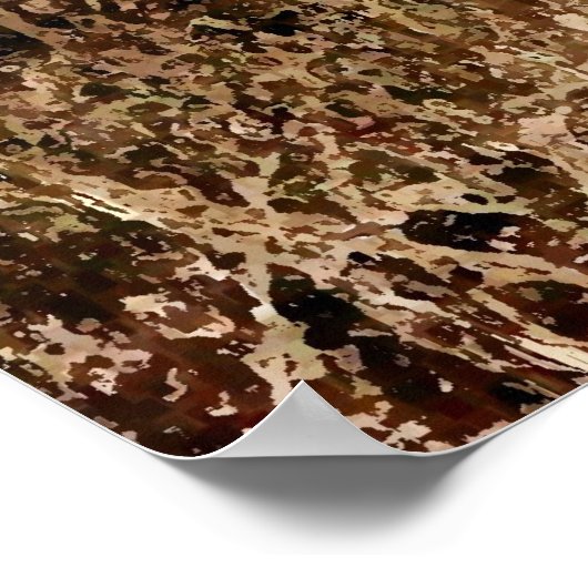 Zebra achter het schilderen poster (Hoek)