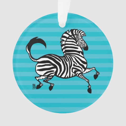 Zebra Acryl Ornament 2 (voorkant)