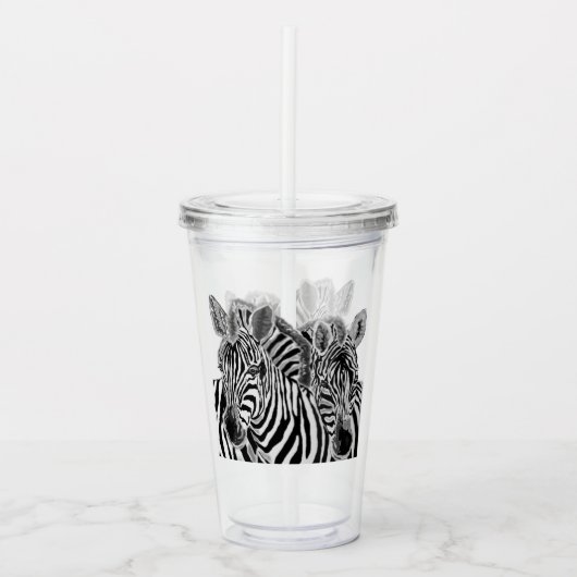 Zebra Acryl Tumbler Acryl Drinkbeker (Voorkant)