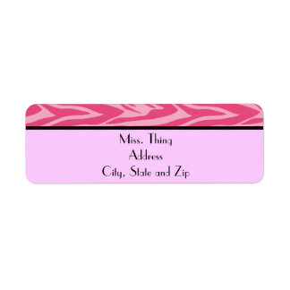 Zebra Adreslabel (roze) Etiket