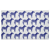 Zebra Afdrukken - Donker kobalt blauw en wit Stof (Fat Quarter)
