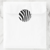 ZEBRA AFDRUKKEN RONDE STICKER (Tas)