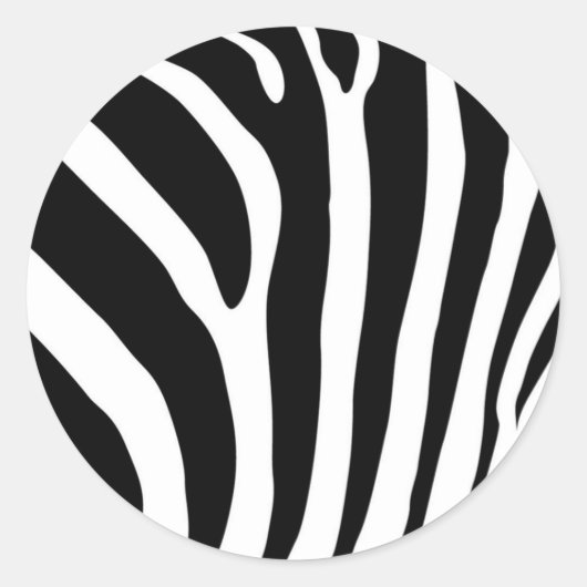 ZEBRA AFDRUKKEN RONDE STICKER (Voorkant)