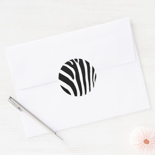 ZEBRA AFDRUKKEN RONDE STICKER (Envelop)