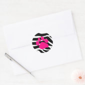 Zebra afdrukken ronde sticker (Envelop)