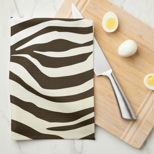 Zebra afdruppelpatroon theedoek (Quarter Fold)