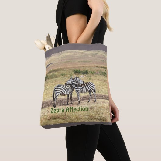 Zebra-affectie Tote Bag (Dichtbij)