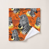 Zebra African Savanna Wild Animal Bad Handdoek (Wasdoekje)