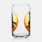 Zebra African Savanna Wild Animal Blikvorm Glas (Links)