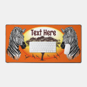 Zebra African Savanna Wild Animal Bureaumat (Keyboard & Muis)