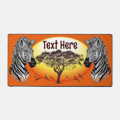 Zebra African Savanna Wild Animal Bureaumat (Voorkant)