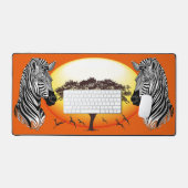 Zebra African Savanna Wild Animal Bureaumat (Keyboard & Muis)