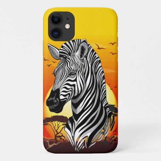 Zebra African Savanna Wild Animal Case-Mate iPhone Case (Achterkant)