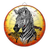 Zebra African Savanna Wild Animal Dartbord (Voorkant)