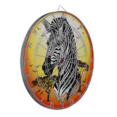 Zebra African Savanna Wild Animal Dartbord (Voorkant Links)