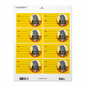 Zebra African Savanna Wild Animal Etiket (Full Sheet)