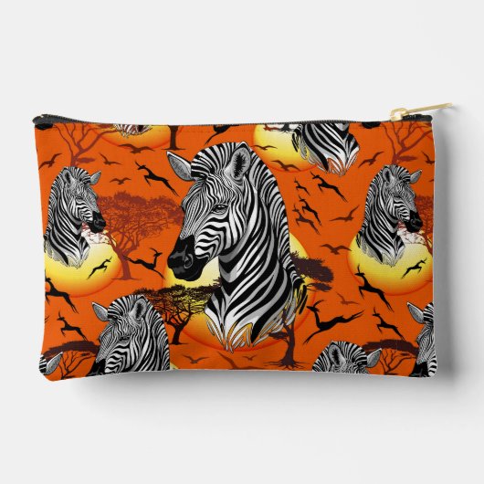 Zebra African Savanna Wild Animal Etui (Achterkant)