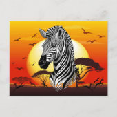 Zebra African Savanna Wild Animal Feestdagenkaart (Voorkant)