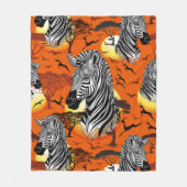 Zebra African Savanna Wild Animal Fleece Deken (Voorkant)