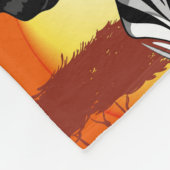 Zebra African Savanna Wild Animal Fleece Deken (Hoek)