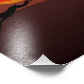 Zebra African Savanna Wild Animal Foto Afdruk (Hoek)