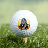 Zebra African Savanna Wild Animal Golfballen (Insitu Shirt)