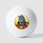 Zebra African Savanna Wild Animal Golfballen (Voorkant)