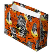 Zebra African Savanna Wild Animal Groot Cadeauzakje (Voorkant Gekanteld)
