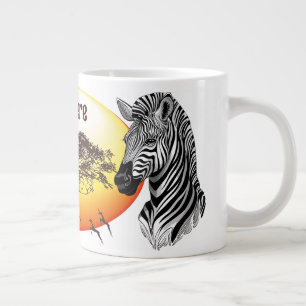 Zebra African Savanna Wild Animal Grote Koffiekop