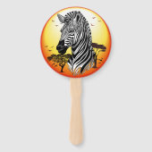 Zebra African Savanna Wild Animal Handwaaier (Voorkant)