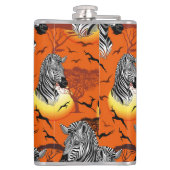 Zebra African Savanna Wild Animal Heupfles (Achterkant)