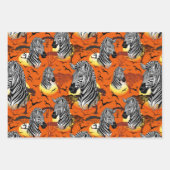 Zebra African Savanna Wild Animal Inpakpapier Vel (Voorkant 3)
