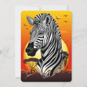 Zebra African Savanna Wild Animal Kaart (Voorkant)