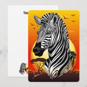 Zebra African Savanna Wild Animal Kaart