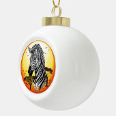 Zebra African Savanna Wild Animal Keramische Bal Ornament (Rechts)