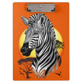 Zebra African Savanna Wild Animal Klembord (Voorkant)